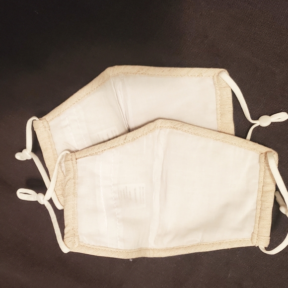 Oatmeal Knit Adjustable Face Masks NWOT - Picture 2 of 2
